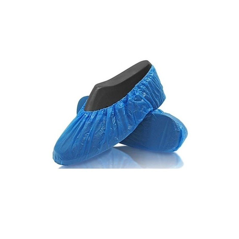 Sur-chaussures bleues jetables
