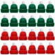 Mini Bonnets tricotés de Noël Rouge, Vert, Bleu...