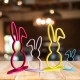 Contour de Lapin sur Socle Décoration de Table pour Pâques (Impression 3D)